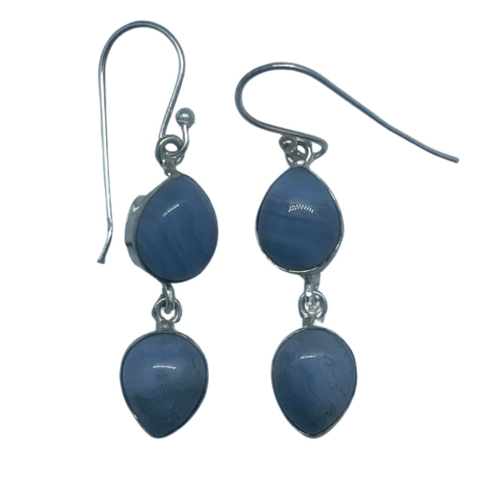 Blue Lace Agate Earrings